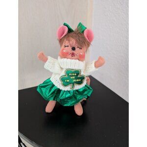 Annalee Dolls 6" “Kiss Me I’m Irish” Girl Mouse – St. Patrick’s Day Collectible